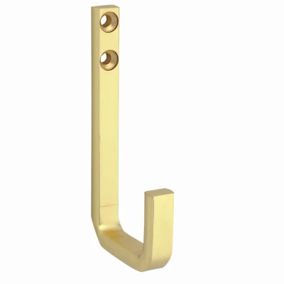 Reed Modern Wall Hook, Brushed Gold