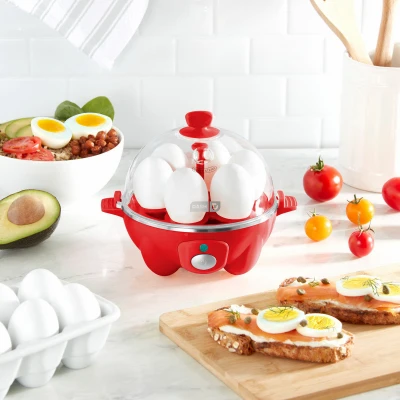 Egg Cooker, Red, 7-Egg Capacity