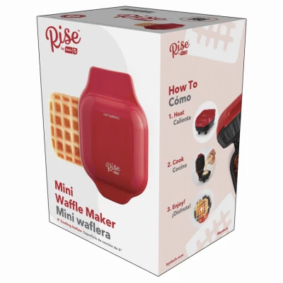 Mini Waffle Maker, Red