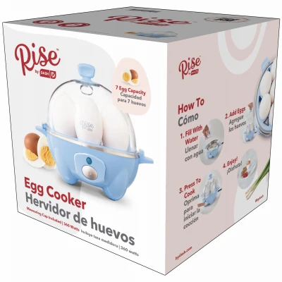 Egg Cooker, Blue, 6-Egg Capacity