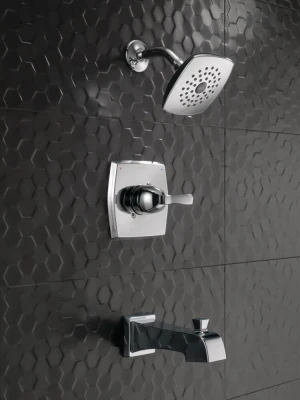 Monitor 14 Single Handle Tub and Shower Faucet with Showerhead in Chrome Finish