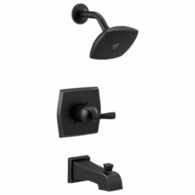Monitor 14 Single Handle Tub And Shower Faucet + Showerhead, Matte Black