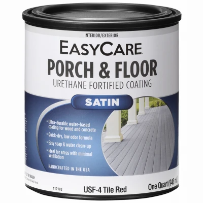 Porch & Floor Interior/Exterior Coating, Tile Red Satin, 1 Qt.