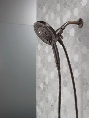 In2ition Five Spray Two-In-One Shower Head with Wall Mount and Handheld in Venetian Bronze Finish