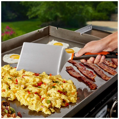 Extra Large Griddle Spatula with Stainless Steel Blade for Durable Cooking
