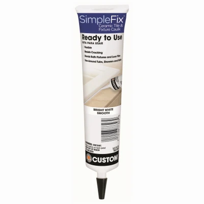 Bright White Smooth Ceramic Tile & Fixture Caulk