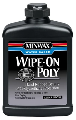 Gloss Water-Based Wipe-On Poly Wood Stain, Pt.