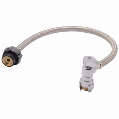 Faucet Connector Hose, Braided Stainless Steel, 1/2 x 1/2 x 20 In.