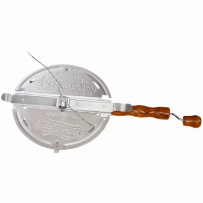 Stovetop Popcorn Popper with Aluminum Body and Wooden Handle for Even Heating