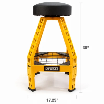Shop Stool with 360 Degree Swivel, Adjustable Height, Heavy Duty Construction