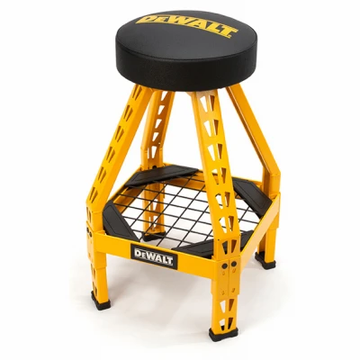 Shop Stool with 360 Degree Swivel, Adjustable Height, Heavy Duty Construction