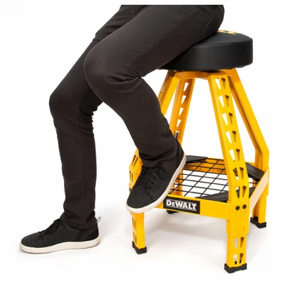 Shop Stool with 360 Degree Swivel, Adjustable Height, Heavy Duty Construction