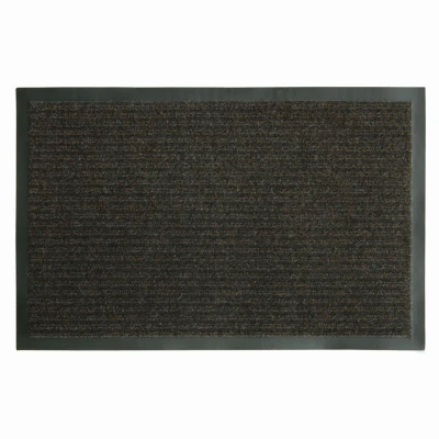 Dual Rib Floor Door Mat, Indoor/Outdoor, Brown, 21 x 36 In.