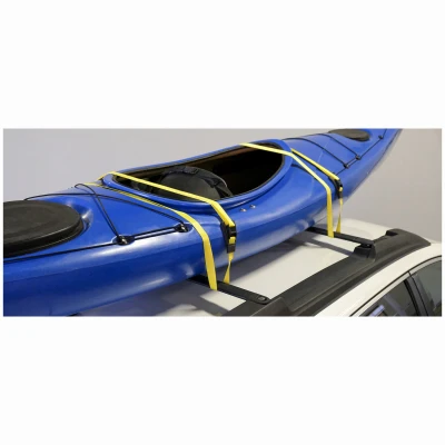 Cam Straps with Rubber Vehicle Protector, 1 In. x 12 Ft., 2-Pk.