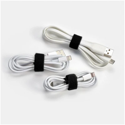 Self-Gripping Cable Ties, Reusable, Black, 1/2 x 5 In., 20-Pk.