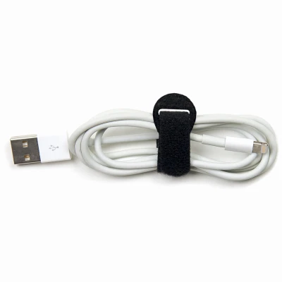 Self-Gripping Cable Ties, Reusable, Black, 1/2 x 5 In., 20-Pk.