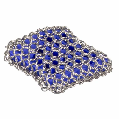 Chainmail Scrubbing Pad, Blue