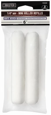Woven Paint Roller Covers, 6 x 1/4 In. Nap, 2-Pk.