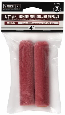 Mohair Mini Paint Roller Covers, 4 x 1/4 In. Nap, 2-Pk.