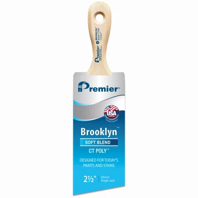 Brooklyn Short Angle Sash Paint Brush, Poly, 2-1/2 In.