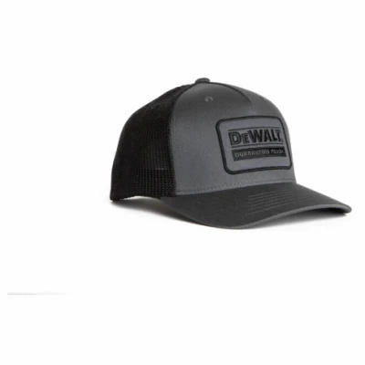 Trucker Hat, Black/Gray Patch, One Size