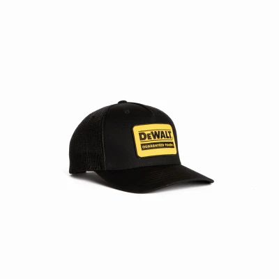 Trucker Hat, Black/Yellow Patch, One Size