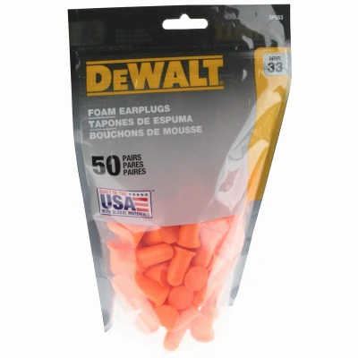 Disposable Foam Earplugs, NRR 33, 50-Prs.