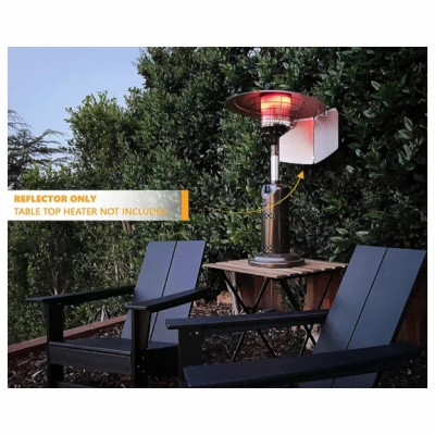 Aluminum Directional Reflector for Tabletop Heater Trifold 22 by 9.5 Inches