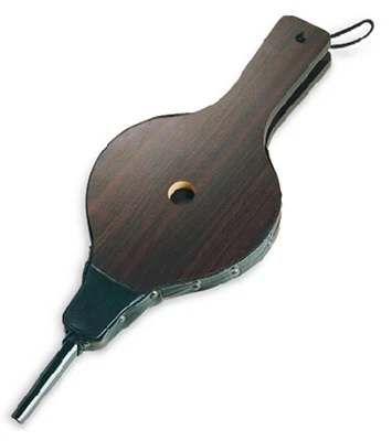 Dark Wood Fireplace Bellows 19 Inch with Leather Accents and Brass Nozzle