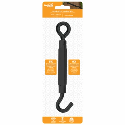 Hook/Eye Turnbuckle, 3/8 x 10-1/2 In.