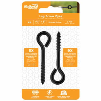 Lag Screw Eye, 3/16 x 3 In.