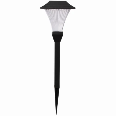 Solar Path Lights, Black Plastic, 4-Pk.