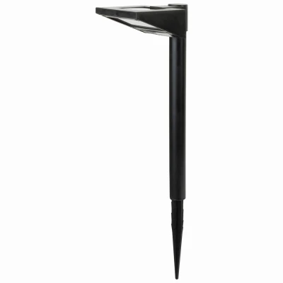 Black Plastic Domed Solar Stake Light for Outdoor Garden and Pathway Lighting