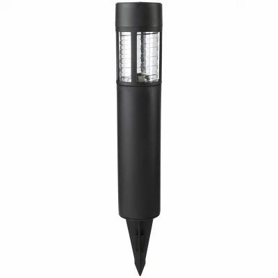 Solar Bollard Stake Light with Black Plastic Housing for Outdoor Pathway Lighting