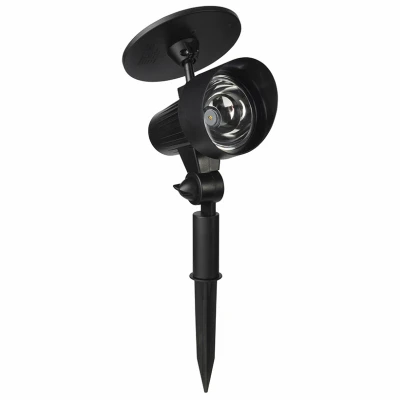 Solar Spotlight, Black Plastic, 50 Lumens - Durable Outdoor Lighting