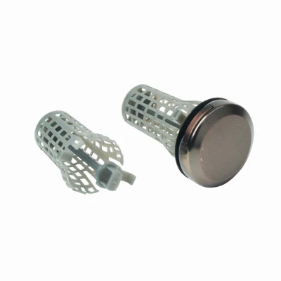 Ultra Flo Bathroom Sink Stopper and Hair Catcher with Extra Basket, Oil Rubbed Bronze Cap