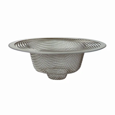 Kitchen Sink Mesh Strainer, Chrome, 4-3/8 In.