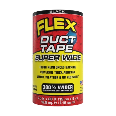 Flex Duct Tape, Super Wide 7.5 In x 20 Ft.