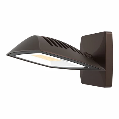 Integrated LED Dusk to Dawn Small Wall Pack Light Bronze 3900 Lumens 30 Watt