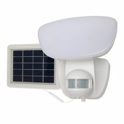 Solar Single-Head LED Security Floodlight, Motion Activated, 1000 Lumen, White