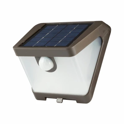 Solar LED Security Wedge Light, Motion Activated, 500 Lumen, Bronze