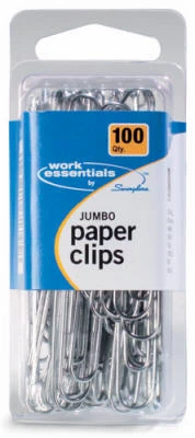 Jumbo Paper Clips, 100 Count, Large Size for Heavy Duty Paper Binding