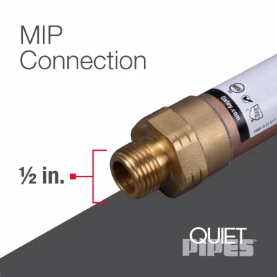 Quiet Pipes Shock Absorber, 1/2 In. MIP