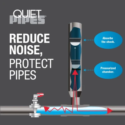 Quiet Pipes Shock Absorber, 1/2 In. MIP