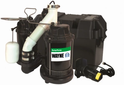 Combination Primary and Backup Sump Pump System, 1/2 HP