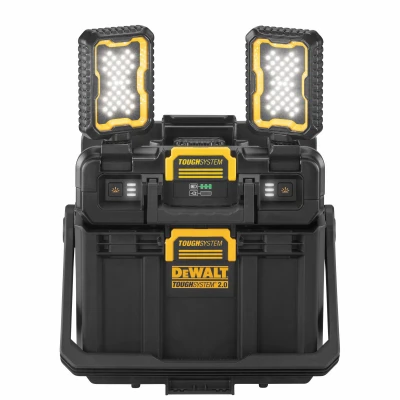 ToughSystem 2.0 Work Light with Storage, 2 LED Panels, Corded or Cordless