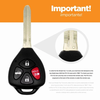 Simple Key Programmer and Car Remote Key Combination for Select Toyota Vehicles