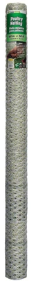 Galvanized Poultry Netting, 1-In. Mesh, 20-Ga., 60-In. x 50-Ft.
