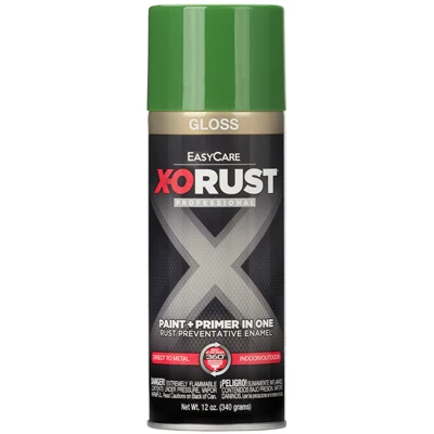 Anti-rust Enamel Spray Paint & Primer, Medium Green Gloss, 12 Ounce