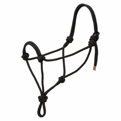 Braided Rope Halter, Black
